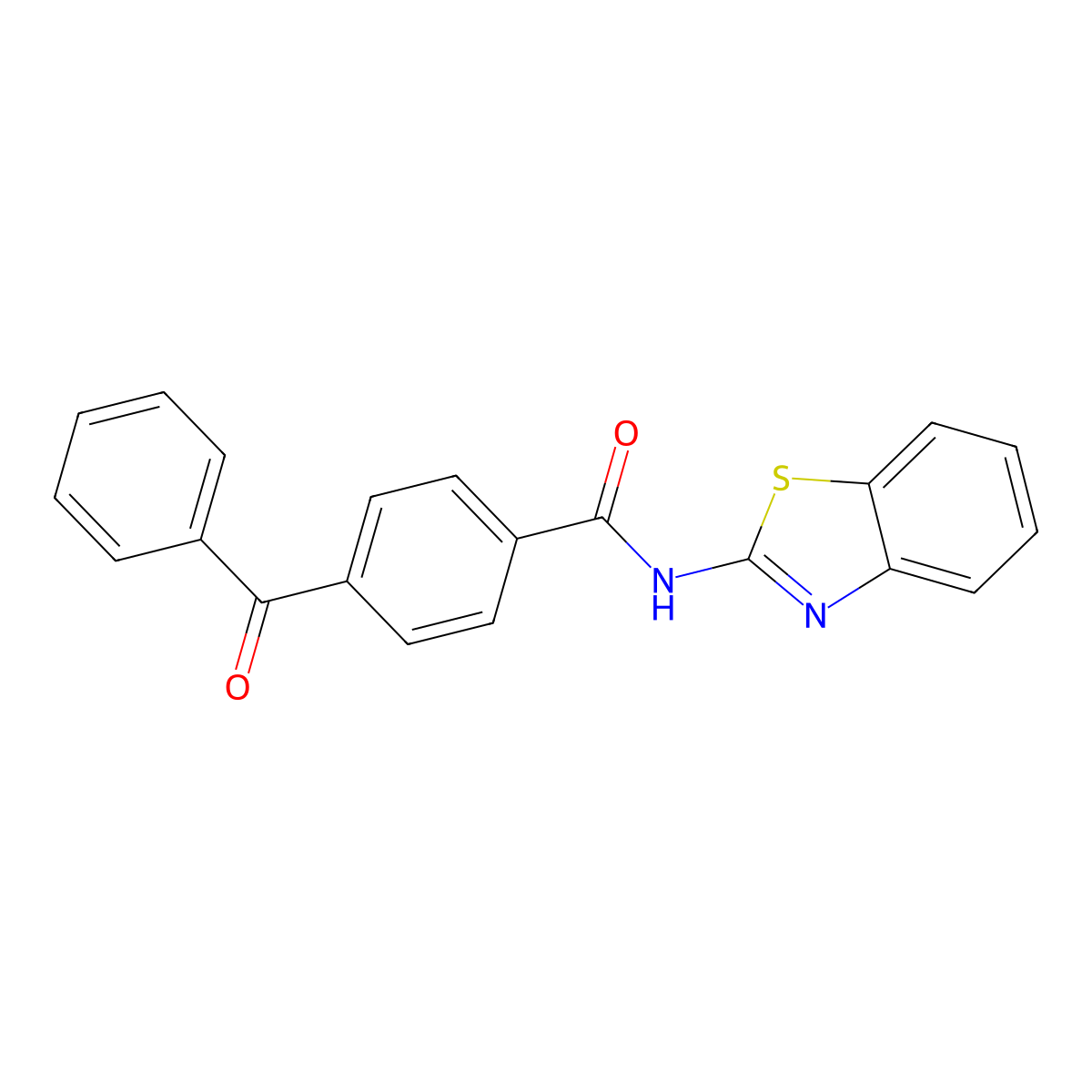 N-(benzo[d]thiazol-2-yl)-4-benzoylbenzamide molecular structure, CAS 302938-12-1