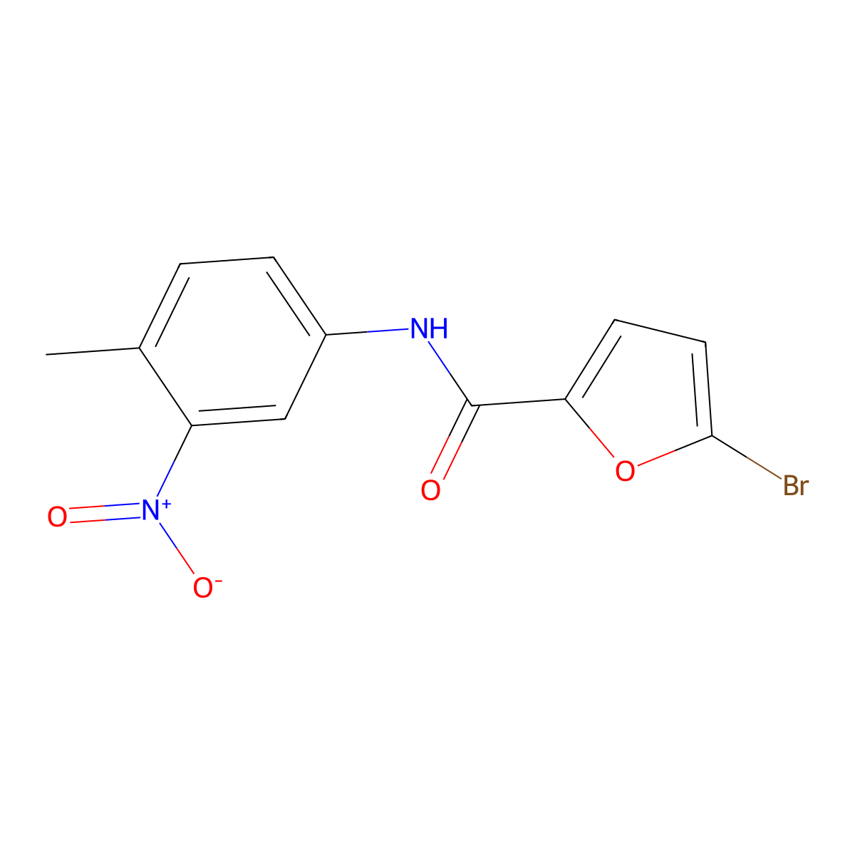 5-bromo-N-(4-methyl-3-nitrophenyl)furan-2-carboxamide molecular structure, CAS 302938-18-7