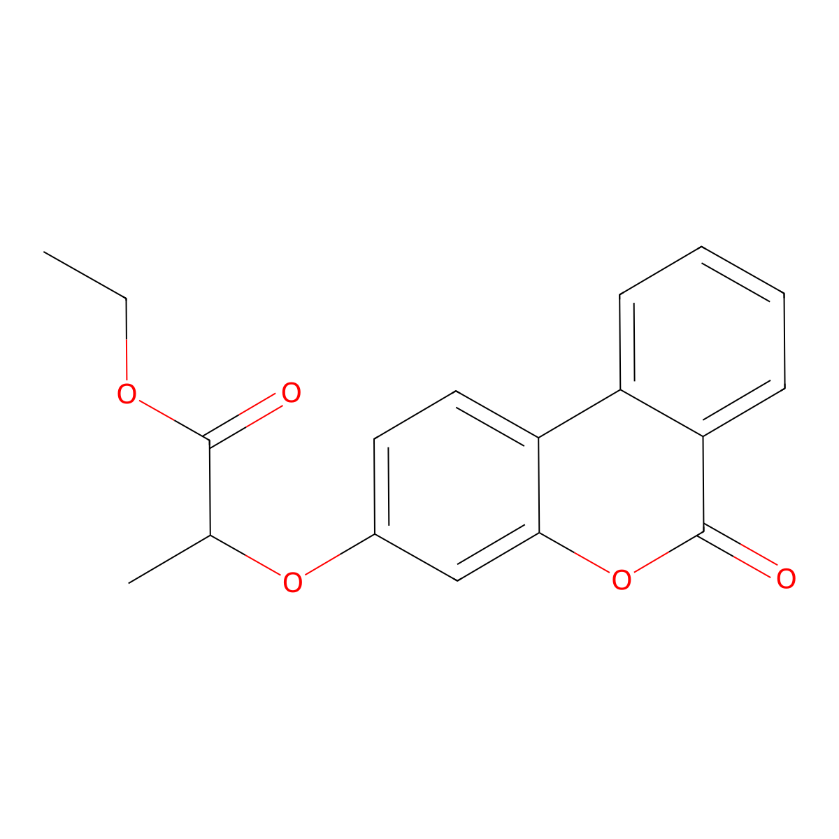 Ethyl 2-(6-oxobenzo[c]chromen-3-yl)oxypropanoate molecular structure, CAS 302939-35-1