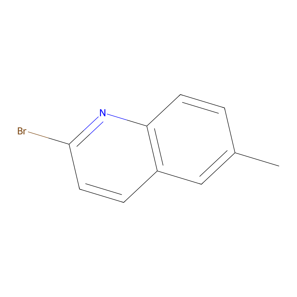 2-Bromo-6-methylquinoline molecular structure, CAS 302939-86-2