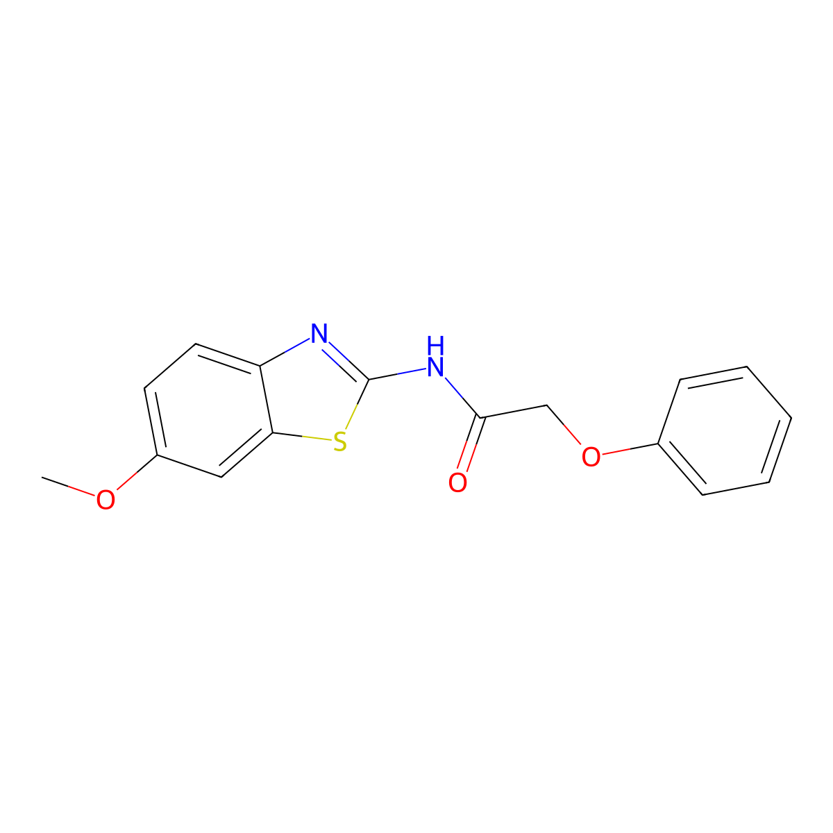 N-(6-methoxy-1,3-benzothiazol-2-yl)-2-phenoxyacetamide molecular structure, CAS 302939-88-4
