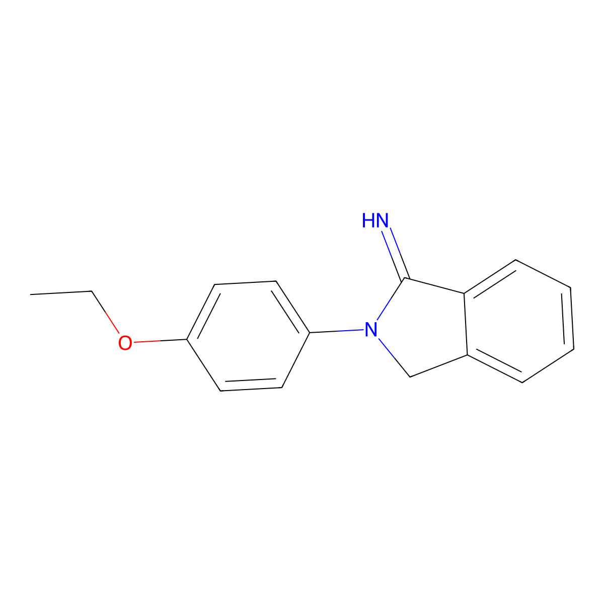 2-(4-ethoxyphenyl)-2,3-dihydro-1H-isoindol-1-imine molecular structure, CAS 302940-77-8