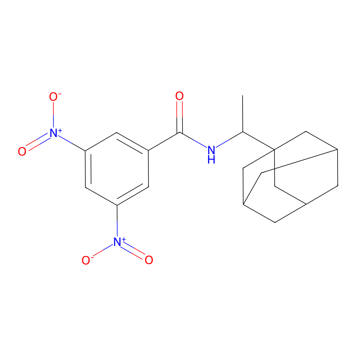 N-[1-(1-adamantyl)ethyl]-3,5-dinitrobenzamide molecular structure, CAS 302941-04-4
