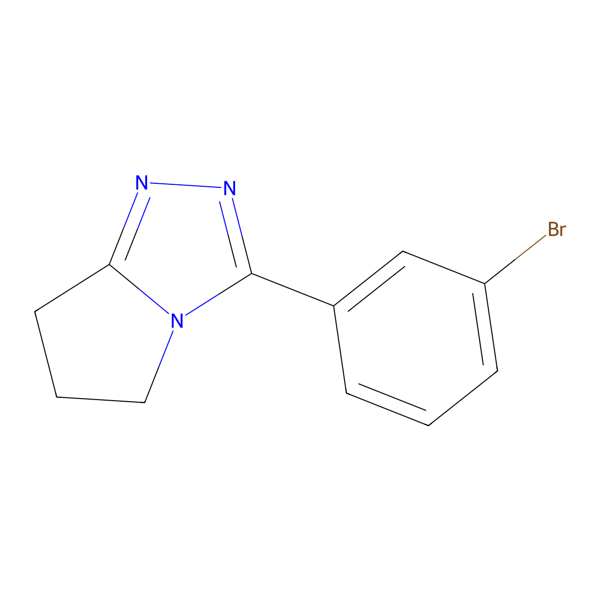3-(3-bromophenyl)-6,7-dihydro-5H-pyrrolo[2,1-c][1,2,4]triazole molecular structure, CAS 302941-14-6