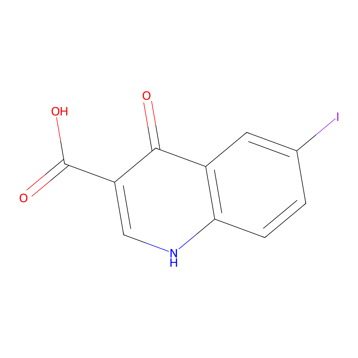 6-Iodo-4-oxo-1,4-dihydroquinoline-3-carboxylic acid molecular structure, CAS 302949-02-6