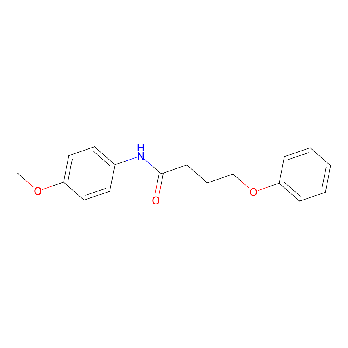 N-(4-methoxyphenyl)-4-phenoxybutanamide molecular structure, CAS 302949-29-7