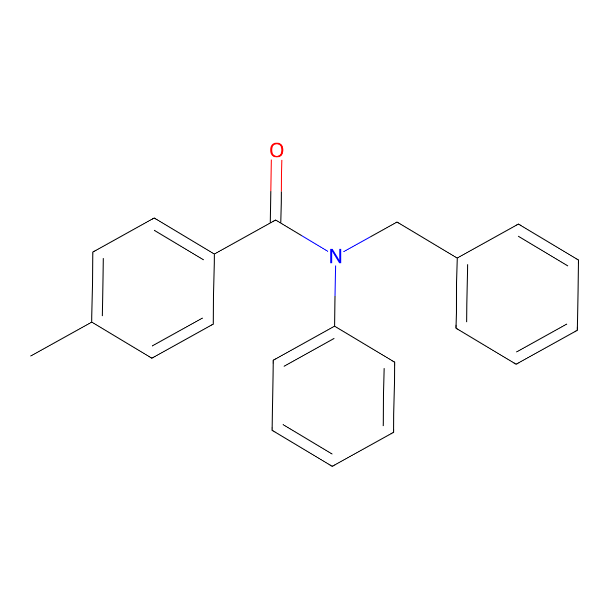 N-benzyl-4-methyl-N-phenylbenzamide molecular structure, CAS 302949-32-2