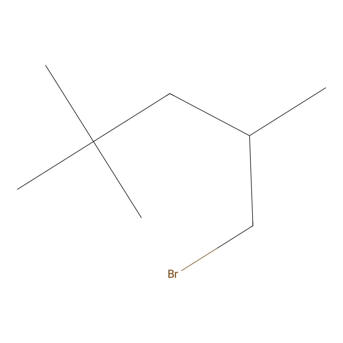 1-Bromo-2,4,4-trimethylpentane molecular structure, CAS 30295-24-0
