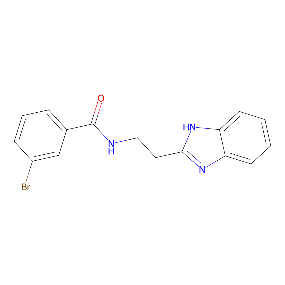 N-[2-(1H-benzimidazol-2-yl)ethyl]-3-bromobenzamide molecular structure, CAS 302950-22-7