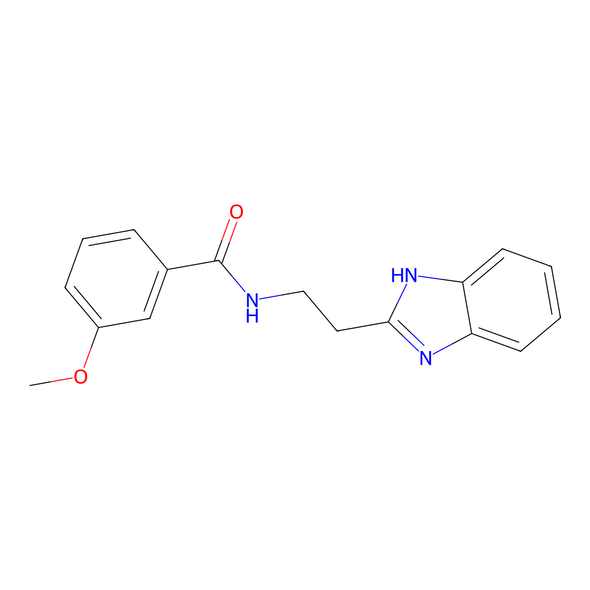 N-[2-(1H-benzimidazol-2-yl)ethyl]-3-methoxybenzamide molecular structure, CAS 302950-26-1