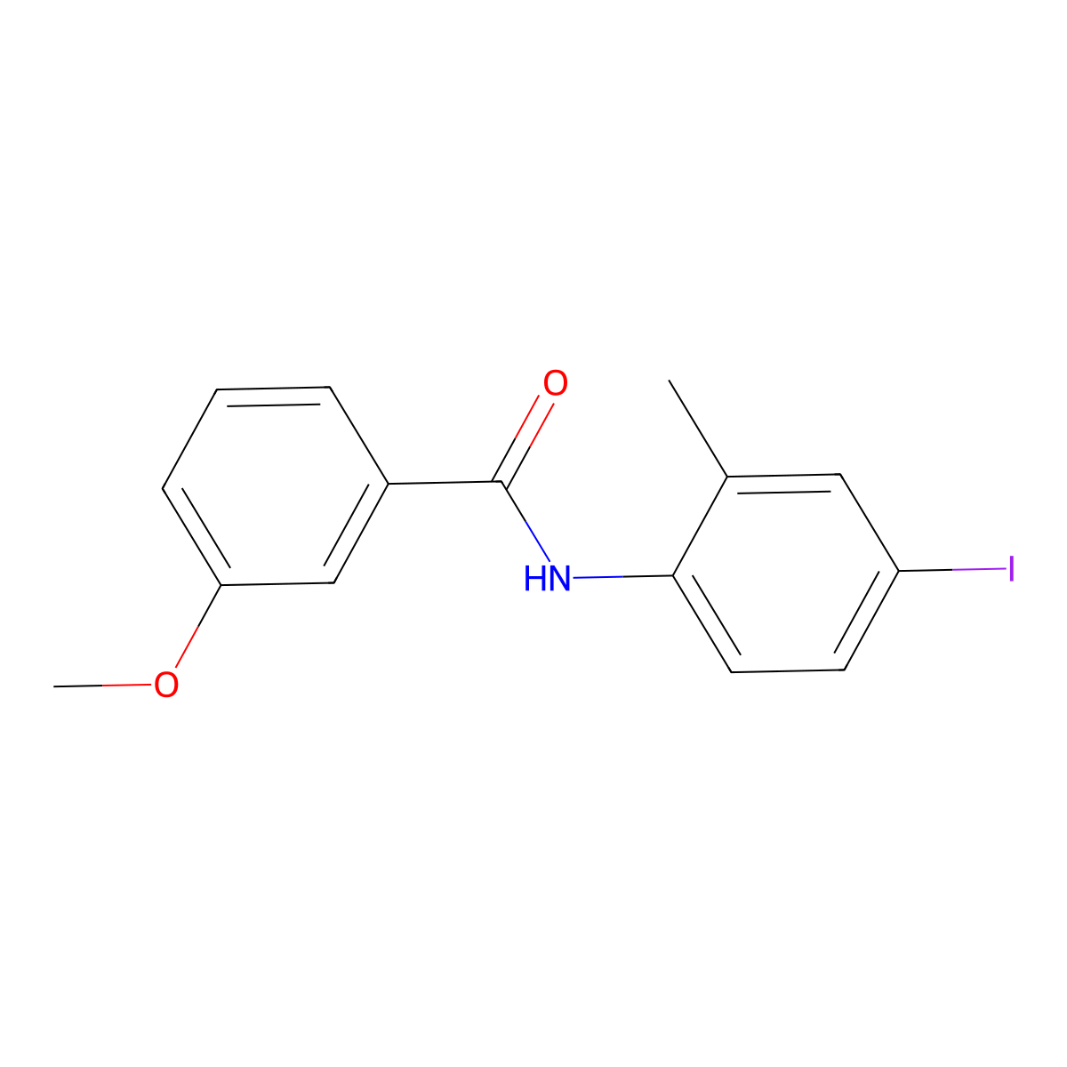 N-(4-iodo-2-methylphenyl)-3-methoxybenzamide molecular structure, CAS 302950-28-3