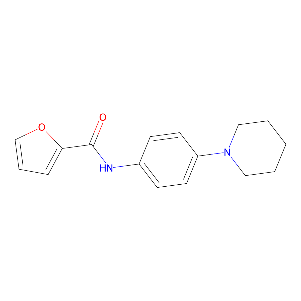 2-furyl-N-(4-piperidylphenyl)carboxamide molecular structure, CAS 302950-40-9