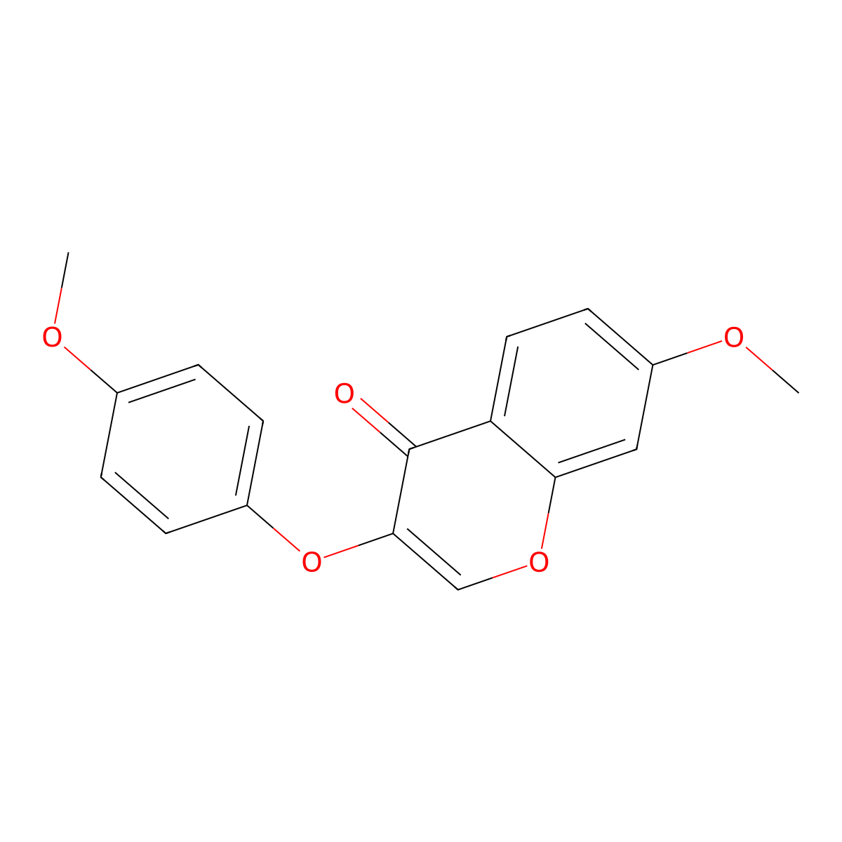 7-Methoxy-3-(4-methoxyphenoxy)chromen-4-one molecular structure, CAS 302950-98-7
