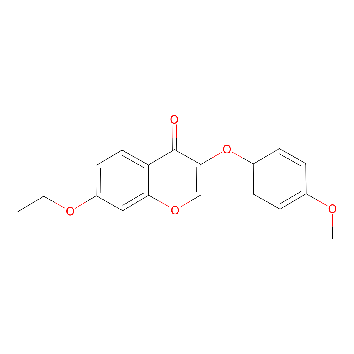 7-ethoxy-3-(4-methoxyphenoxy)-4H-chromen-4-one molecular structure, CAS 302950-99-8