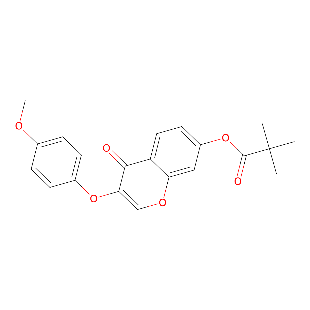 3-(4-Methoxyphenoxy)-4-oxochromen-7-yl 2,2-dimethylpropanoate molecular structure, CAS 302951-11-7