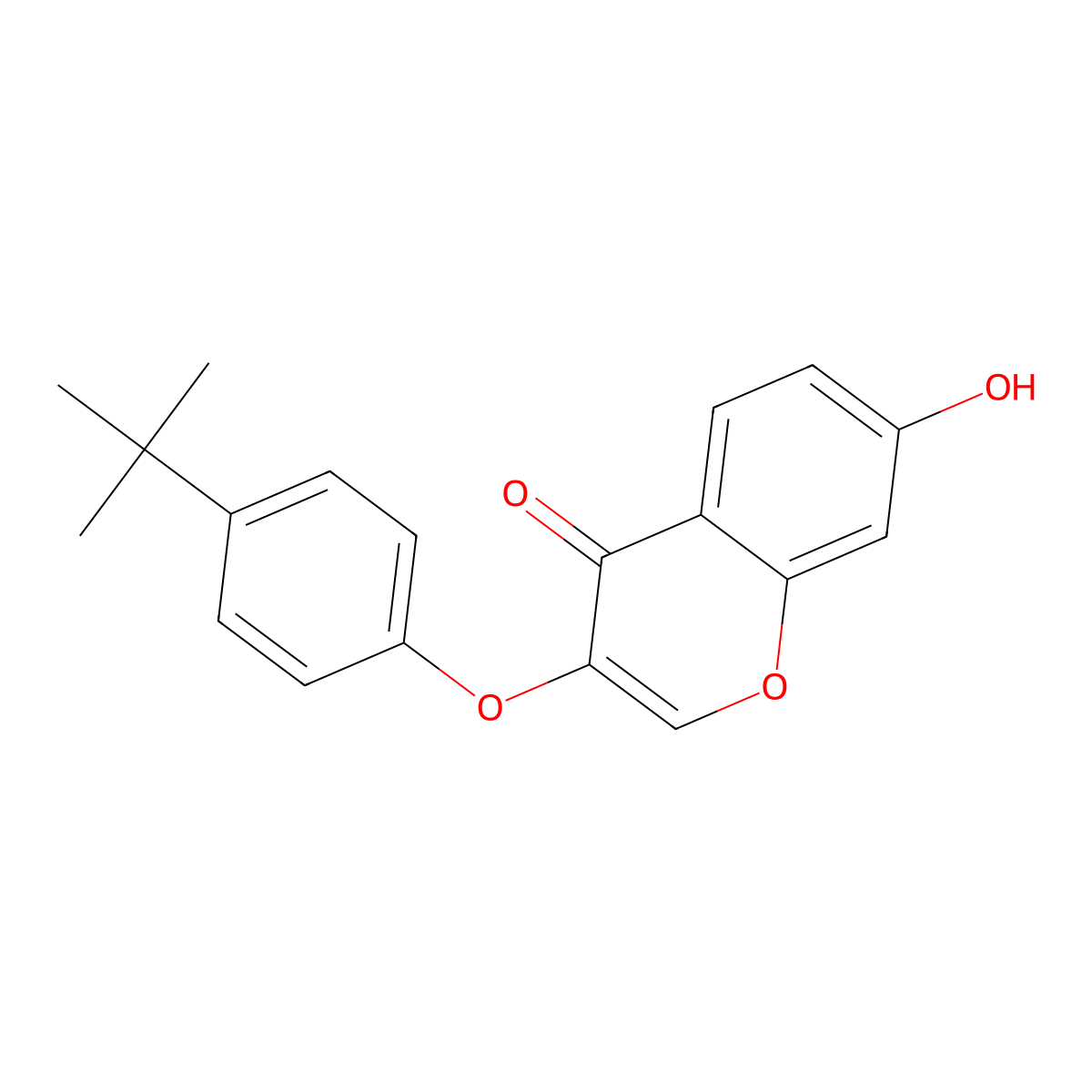 3-(4-tert-butylphenoxy)-7-hydroxy-4H-chromen-4-one molecular structure, CAS 302952-53-0