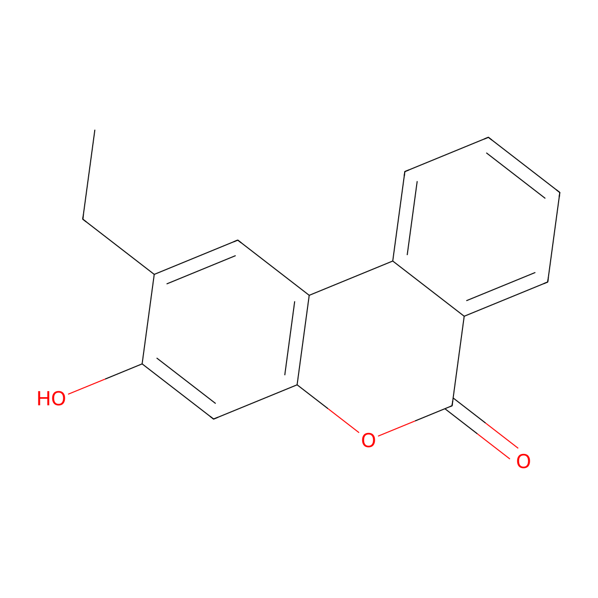 2-Ethyl-3-hydroxybenzo[c]chromen-6-one molecular structure, CAS 302953-08-8
