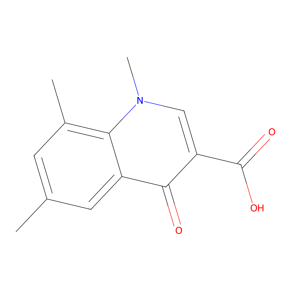 1,6,8-Trimethyl-4-oxo-1,4-dihydroquinoline-3-carboxylic acid molecular structure, CAS 302953-13-5