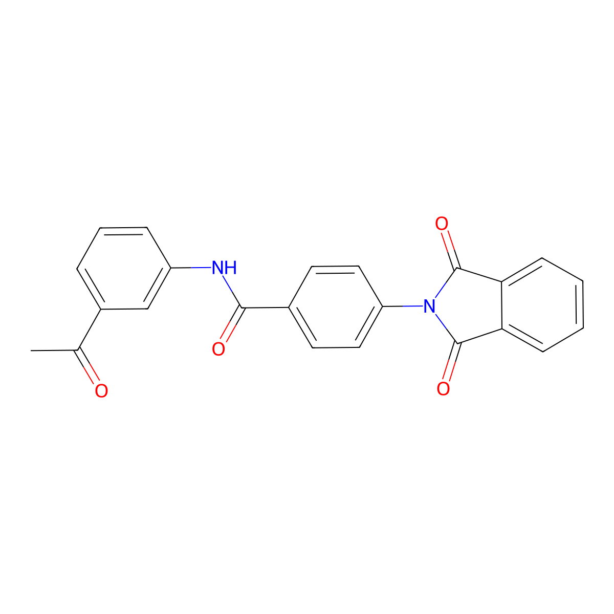 N-(3-acetylphenyl)-4-(1,3-dioxoisoindol-2-yl)benzamide molecular structure, CAS 302953-41-9