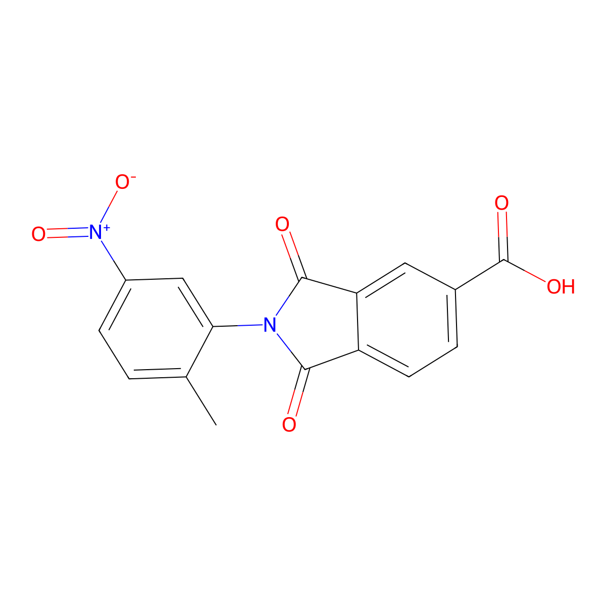 N-(4-nitro-o-tolyl)-4-carboxyphthalimide molecular structure, CAS 302953-57-7