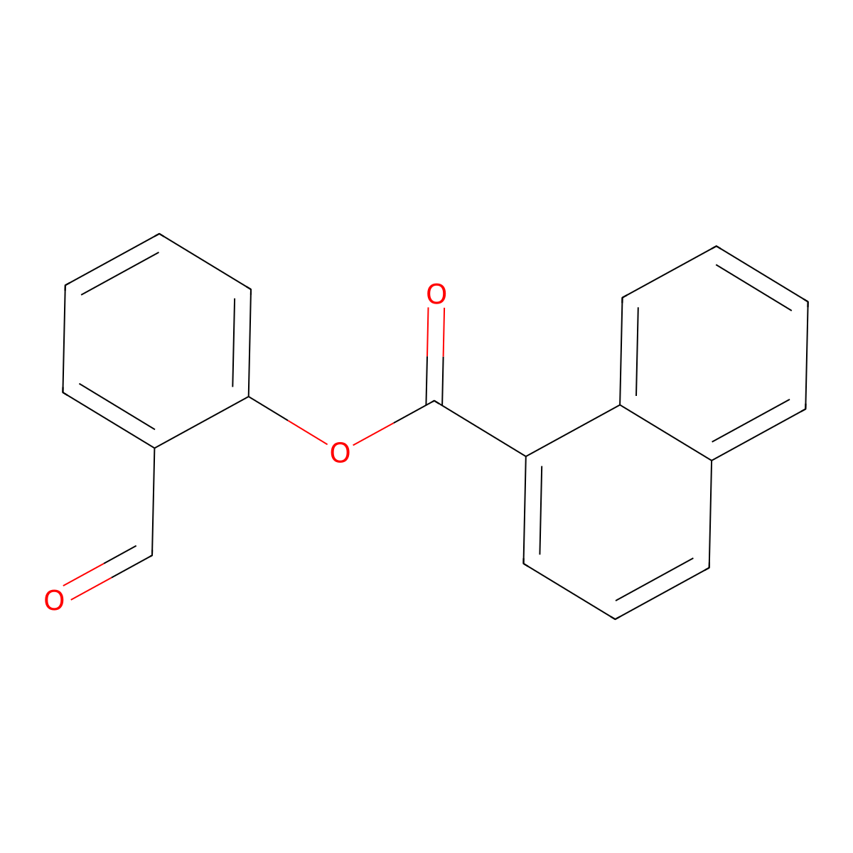 2-Formylphenyl 1-naphthoate molecular structure, CAS 302953-79-3