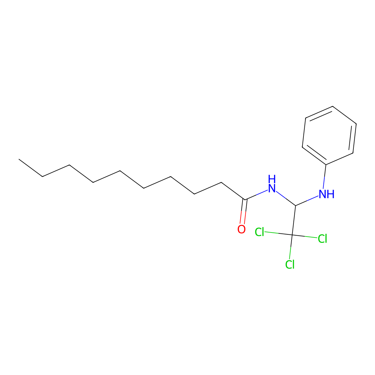 N-(1-Anilino-2,2,2-trichloroethyl)decanamide molecular structure, CAS 302954-41-2