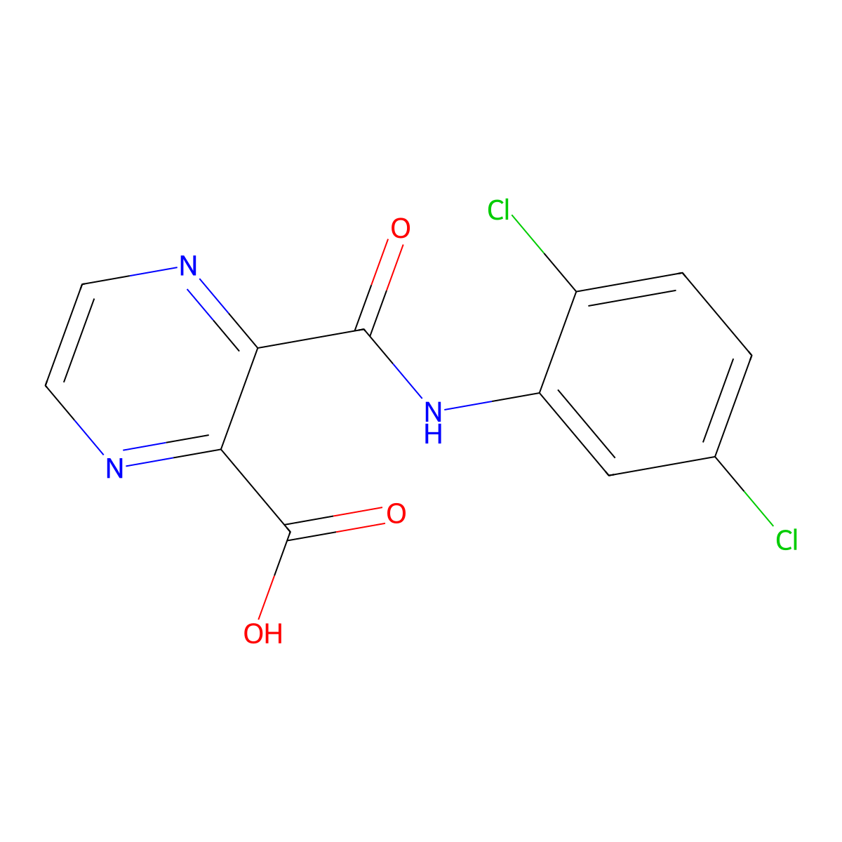 3-[(2,5-Dichlorophenyl)carbamoyl]pyrazine-2-carboxylic acid molecular structure, CAS 302954-58-1