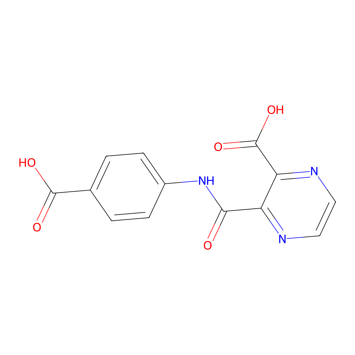 3-[(4-Carboxyphenyl)carbamoyl]pyrazine-2-carboxylic acid molecular structure, CAS 302954-62-7