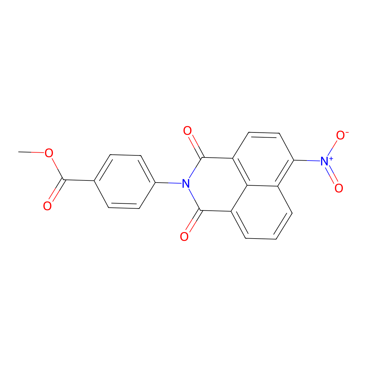 Methyl 4-(6-nitro-1,3-dioxo-1H-benzo[de]isoquinolin-2(3H)-yl)benzoate molecular structure, CAS 302954-91-2
