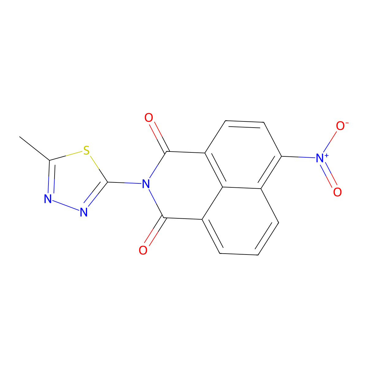 2-(5-Methyl-1,3,4-thiadiazol-2-yl)-6-nitrobenzo[de]isoquinoline-1,3-dione molecular structure, CAS 302955-06-2