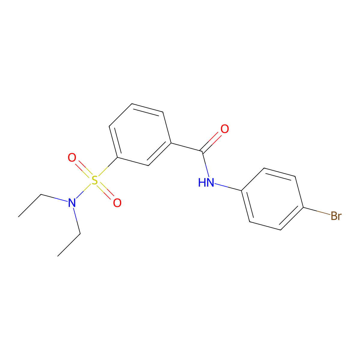 N-(4-bromophenyl)-3-[(diethylamino)sulfonyl]benzamide molecular structure, CAS 302955-85-7