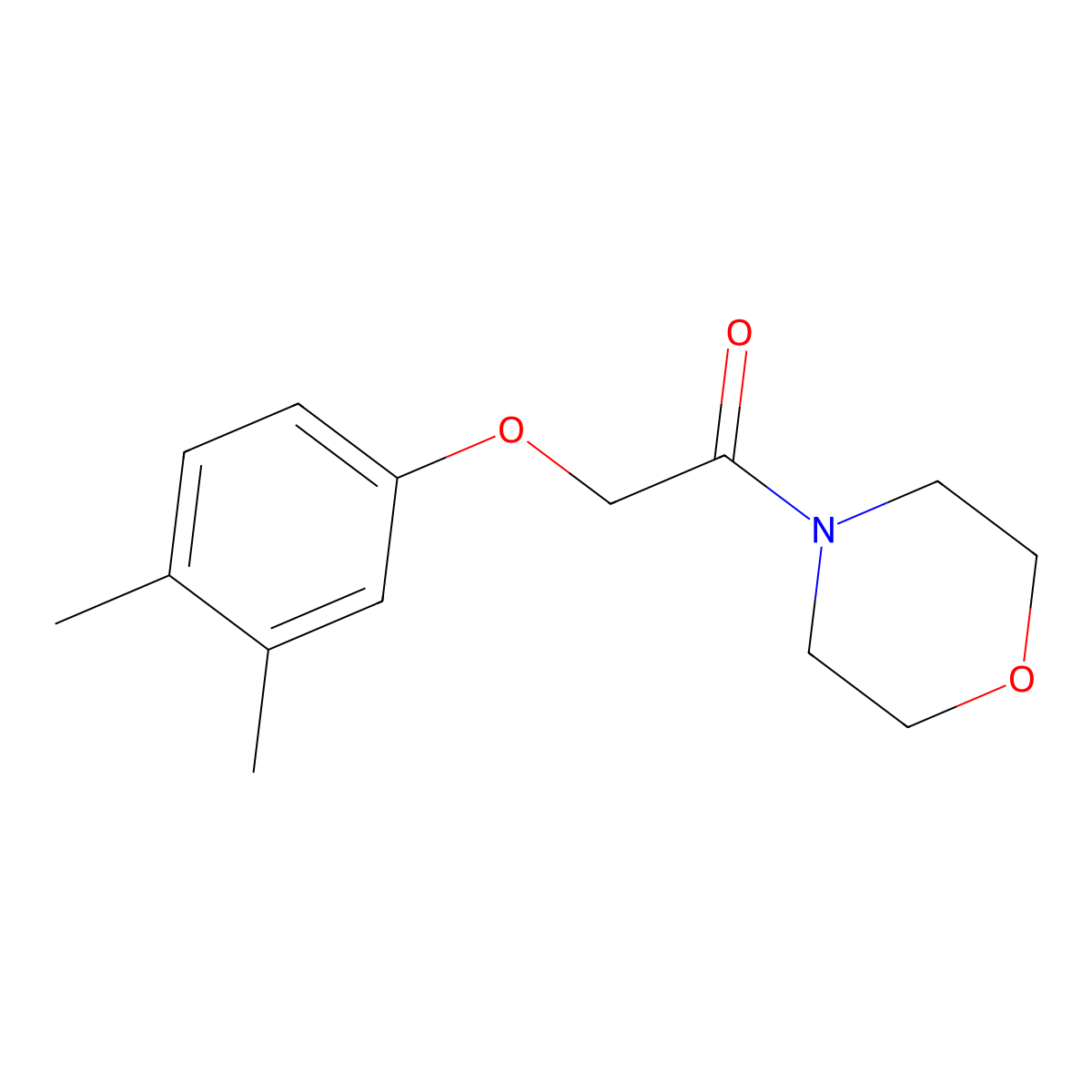 2-(3,4-Dimethylphenoxy)-1-morpholin-4-ylethanone molecular structure, CAS 302956-25-8