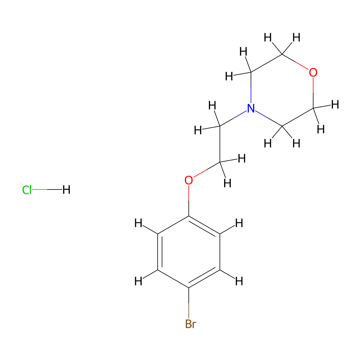 4-[2-(4-Bromophenoxy)ethyl]morpholine hydrochloride molecular structure, CAS 302962-86-3