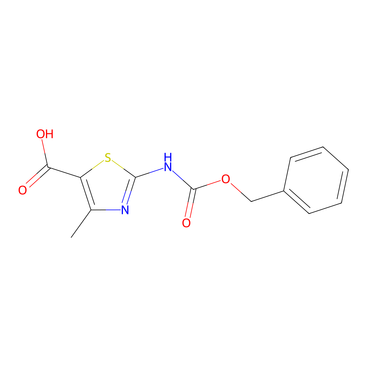 2-{[(Benzyloxy)carbonyl]amino}-4-methyl-1,3-thiazole-5-carboxylic acid molecular structure, CAS 302964-04-1