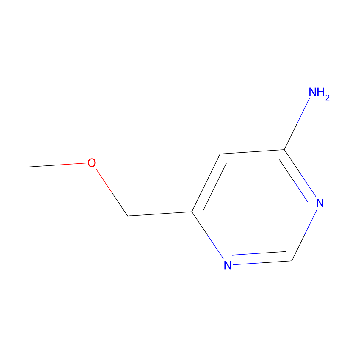 6-(Methoxymethyl)-4-pyrimidinamine molecular structure, CAS 302964-09-6