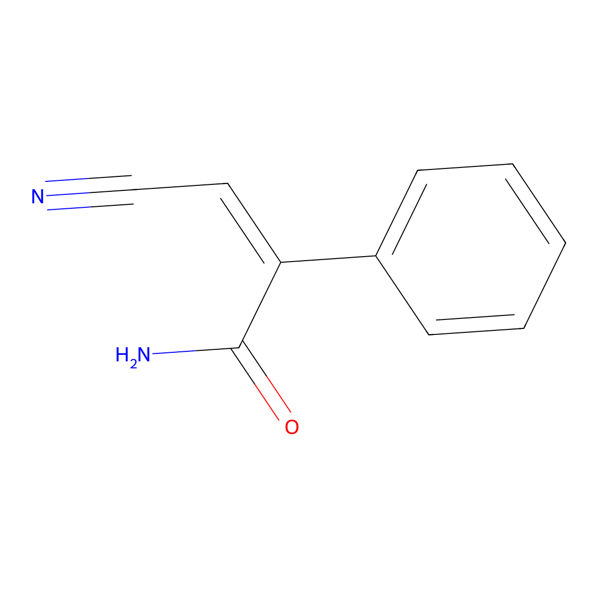 (2Z)-3-Cyano-2-phenylprop-2-enamide molecular structure, CAS 302966-88-7