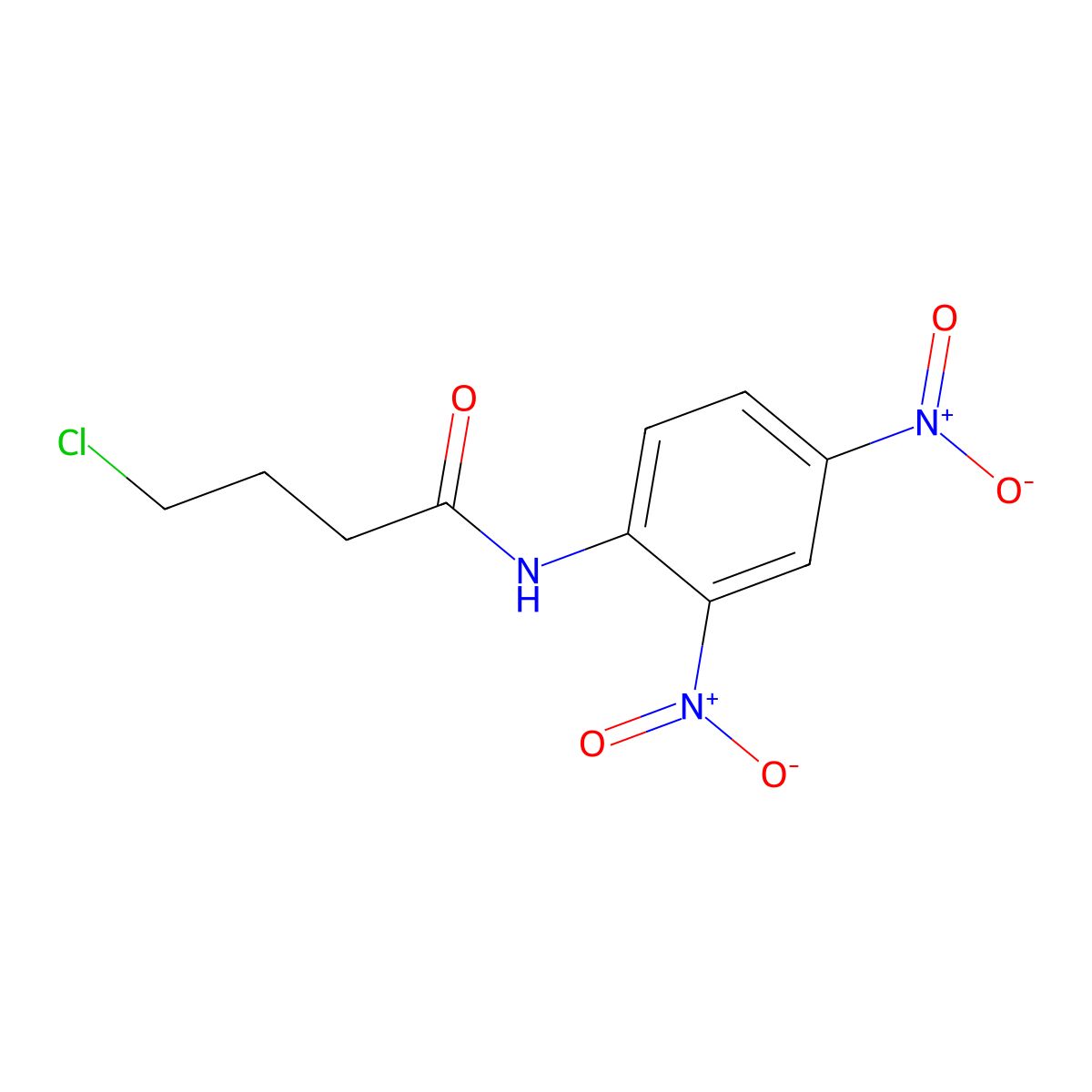 4-chloro-N-(2,4-dinitrophenyl)butanamide molecular structure, CAS 302966-93-4