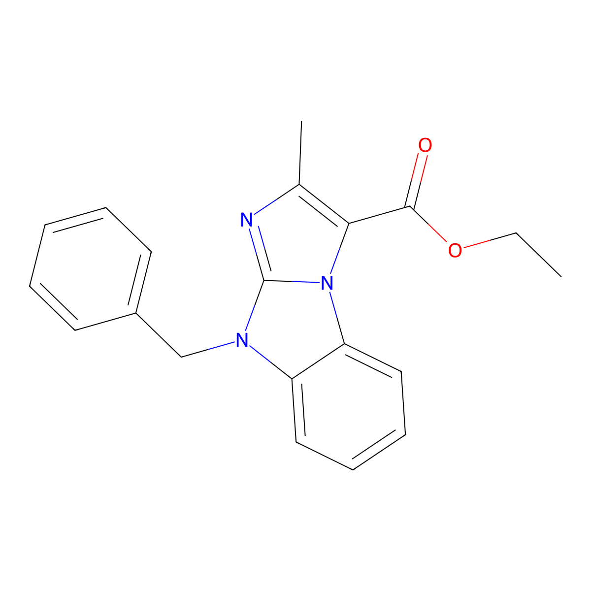 ethyl 9-benzyl-2-methyl-9H-imidazo[1,2-a]benzimidazole-3-carboxylate molecular structure, CAS 302966-98-9