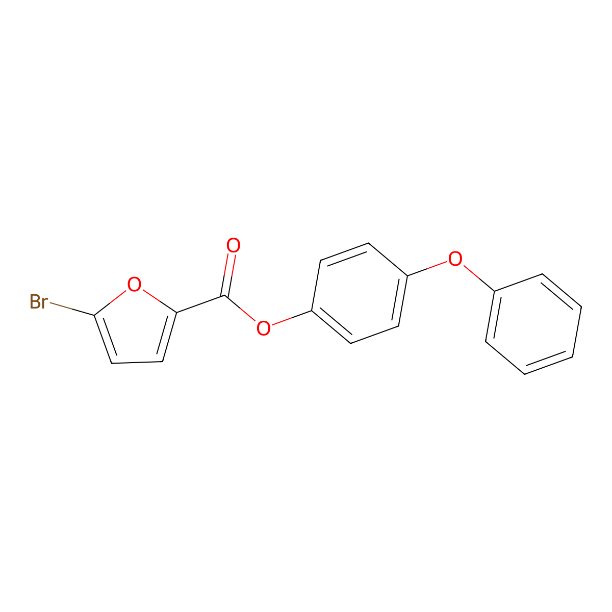 (4-Phenoxyphenyl) 5-bromofuran-2-carboxylate molecular structure, CAS 302968-01-0