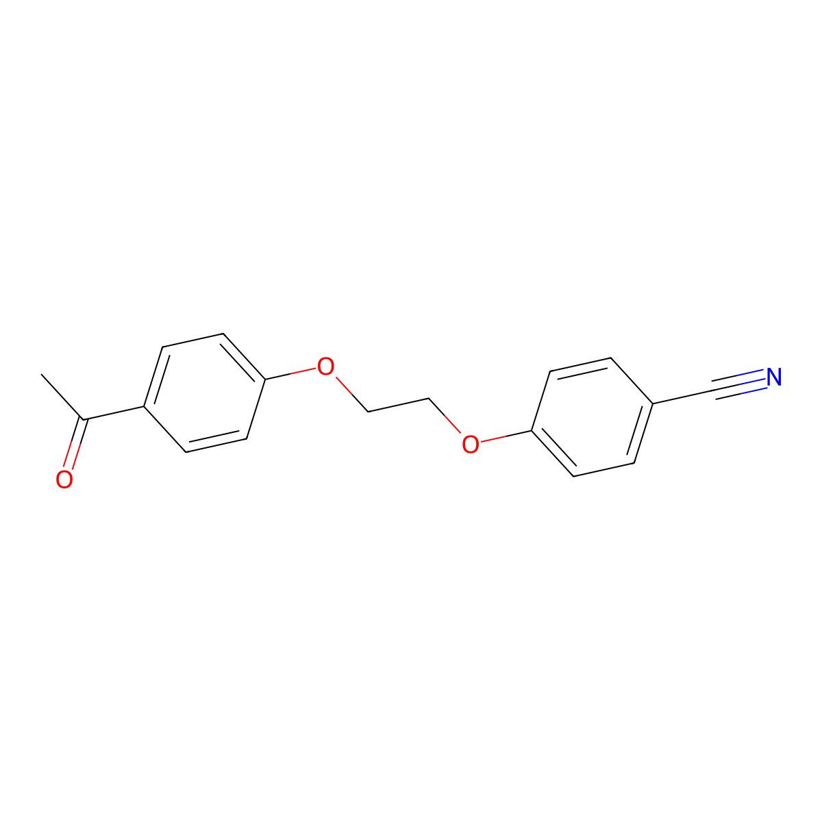 4-[2-(4-Acetylphenoxy)ethoxy]benzonitrile molecular structure, CAS 302968-11-2