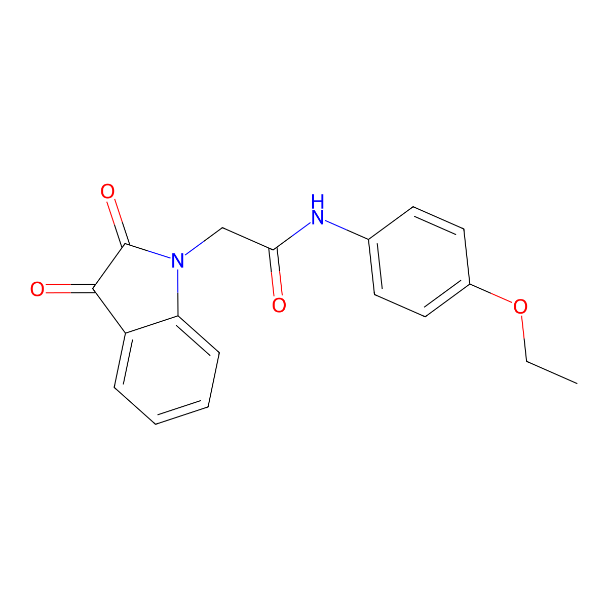 2-(2,3-dioxo-2,3-dihydro-1H-indol-1-yl)-N-(4-ethoxyphenyl)acetamide molecular structure, CAS 302968-22-5