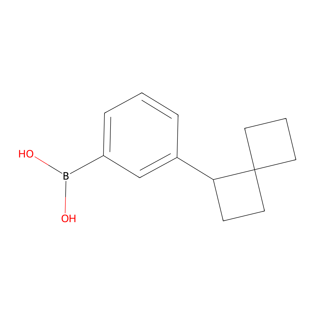 (3-{Spiro[3.3]heptan-1-yl}phenyl)boronic acid molecular structure, CAS 3029814-13-6