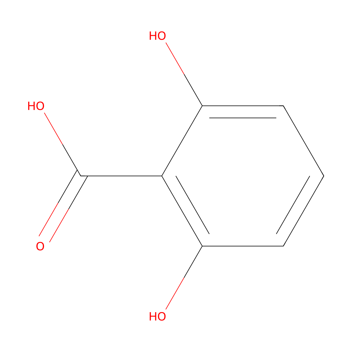 2,6-Dihydroxybenzoic Acid molecular structure, CAS 303-07-1