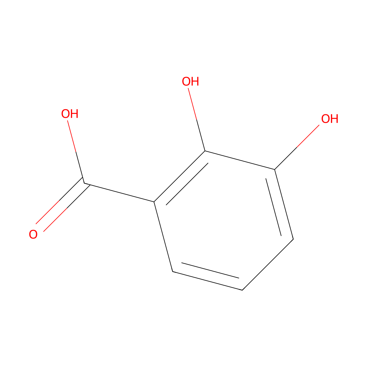 2,3-Dihydroxybenzoic Acid molecular structure, CAS 303-38-8