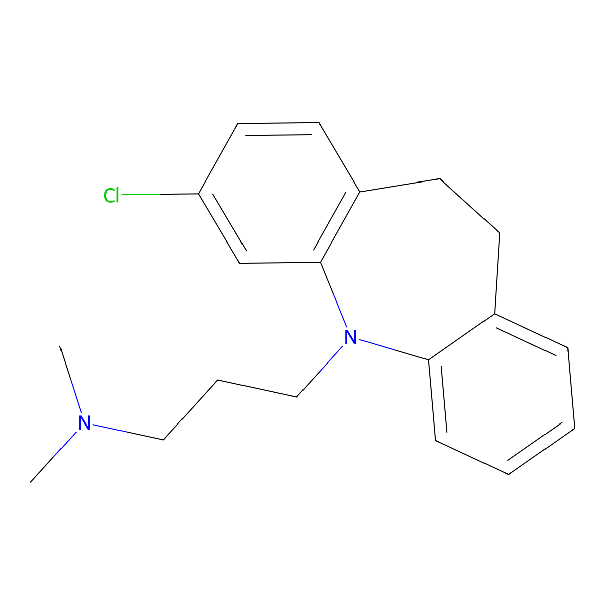 Clomipramine molecular structure, CAS 303-49-1