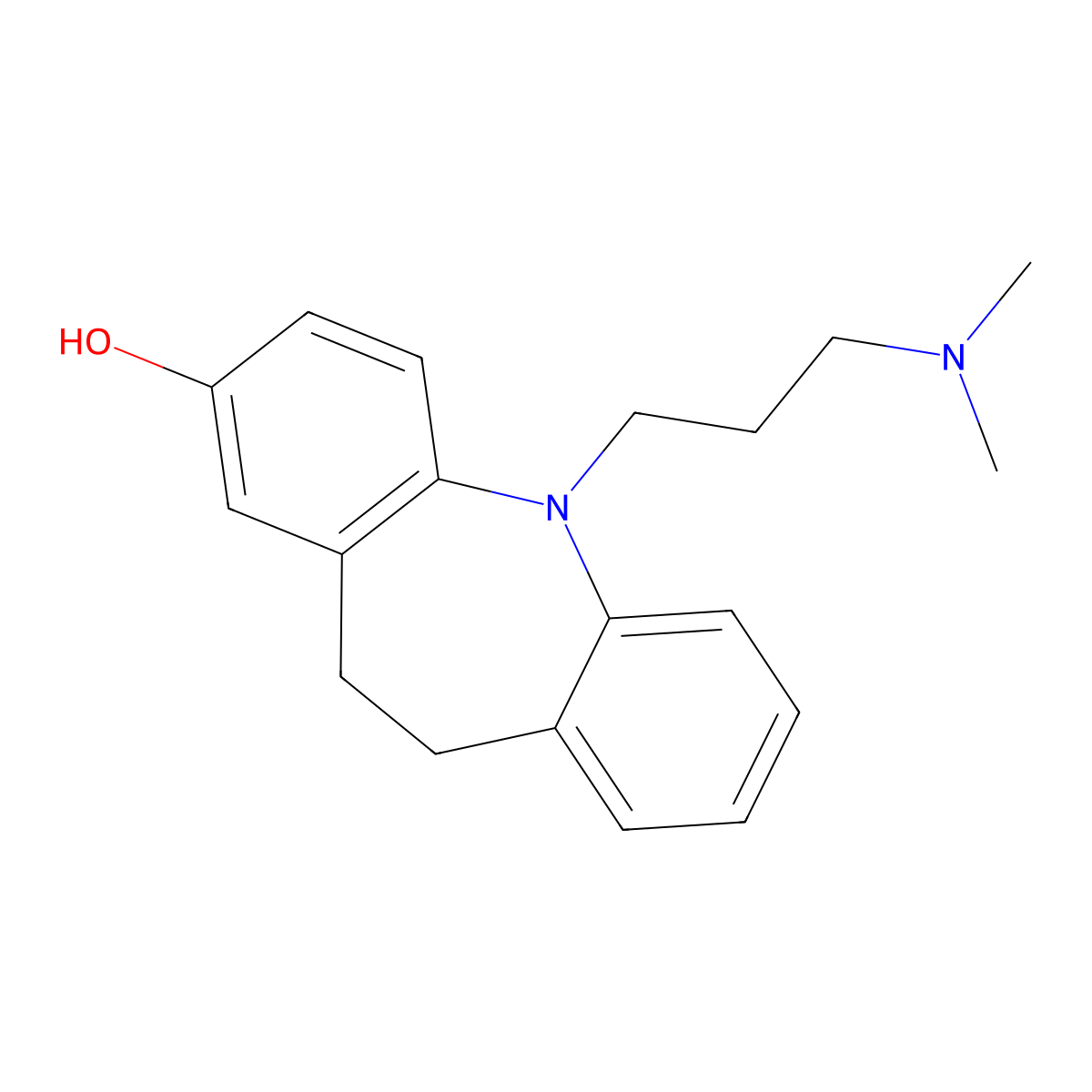 2-Hydroxyimipramine molecular structure, CAS 303-70-8