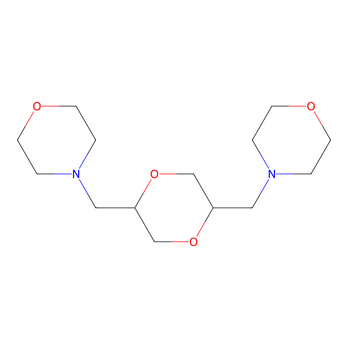 4-[[5-(Morpholin-4-ylmethyl)-1,4-dioxan-2-yl]methyl]morpholine molecular structure, CAS 3030-46-4