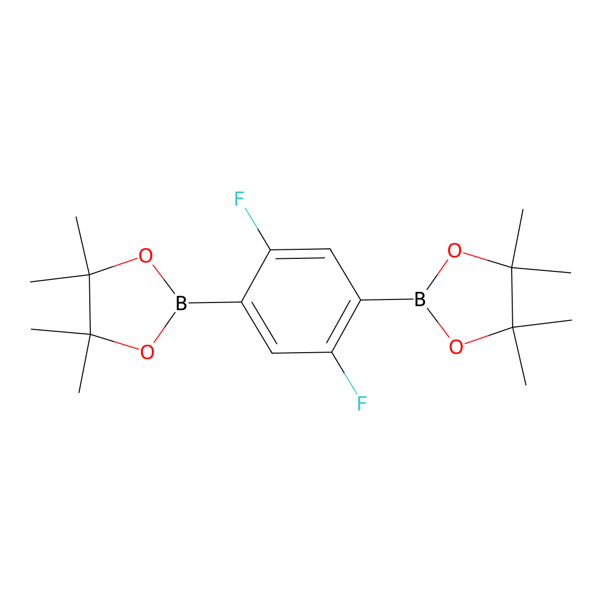 2,2'-(2,5-Difluoro-1,4-phenylene)bis[4,4,5,5-tetramethyl-1,3,2-dioxaborolane] molecular structure, CAS 303006-90-8