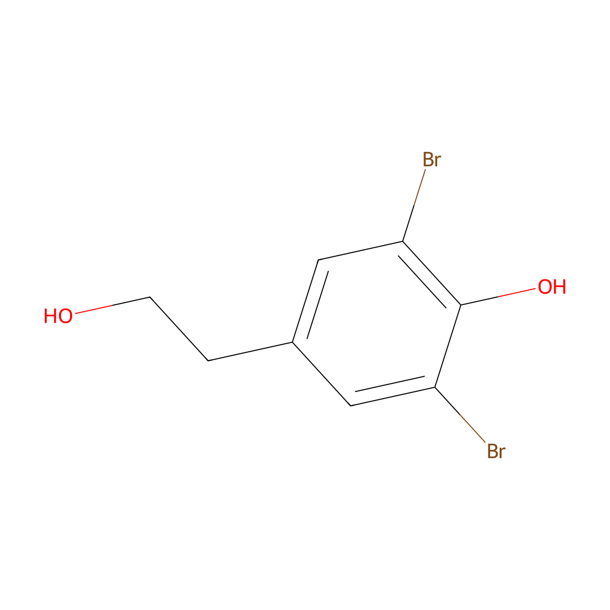 2,6-Dibromo-4-(2-hydroxyethyl)phenol molecular structure, CAS 303009-05-4