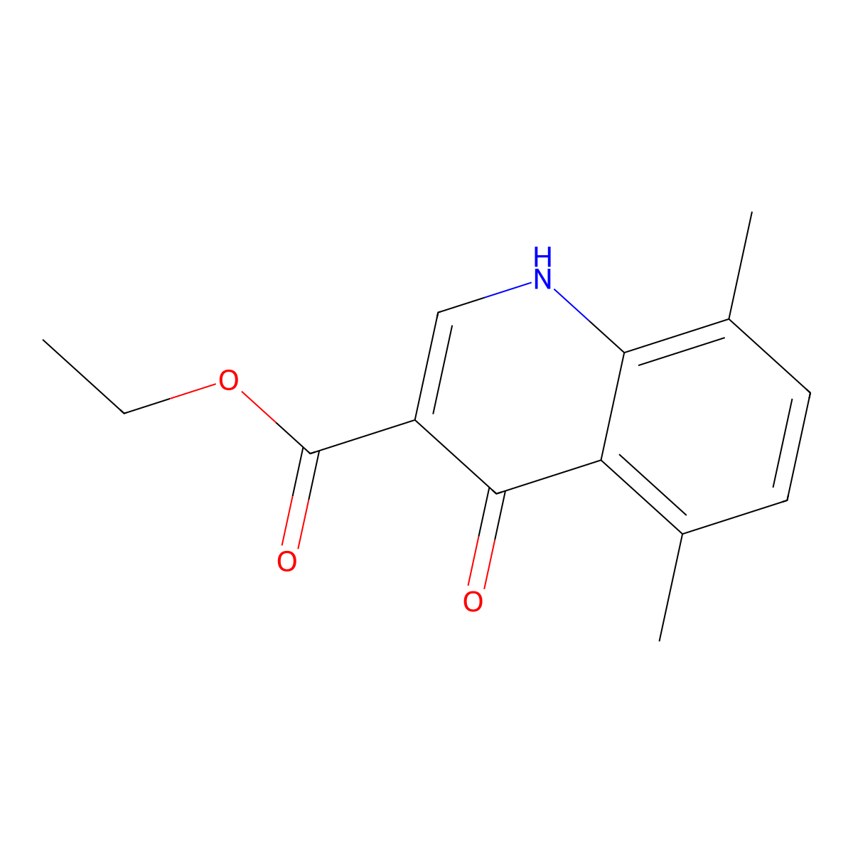 4-Hydroxy-5,8-dimethylquinoline-3-carboxylic acid ethyl ester molecular structure, CAS 303009-95-2